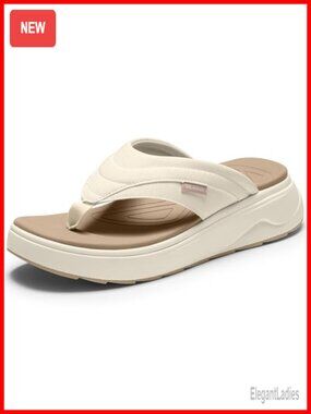Women's Platform Flip Flops Cushioned Sandals with Arch Support for Plantar
